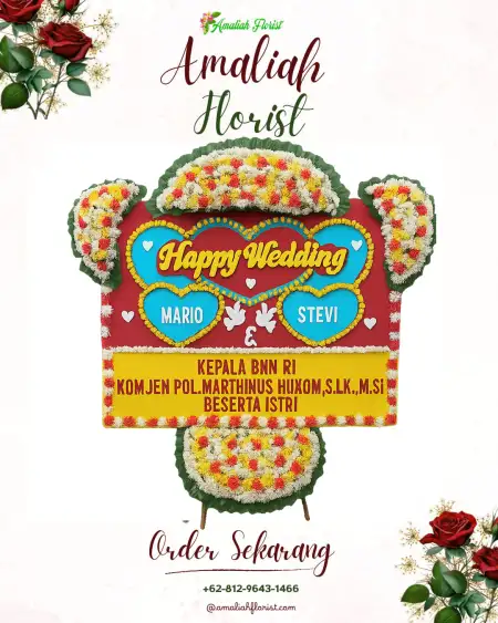Papan Bunga Pernikahan Toyareka